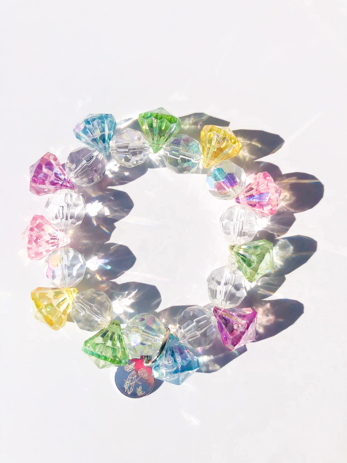 Rainbow Gemz Bracelet - Clear Facet