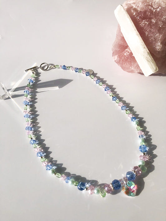 Pastel Shimmering Facet Necklace