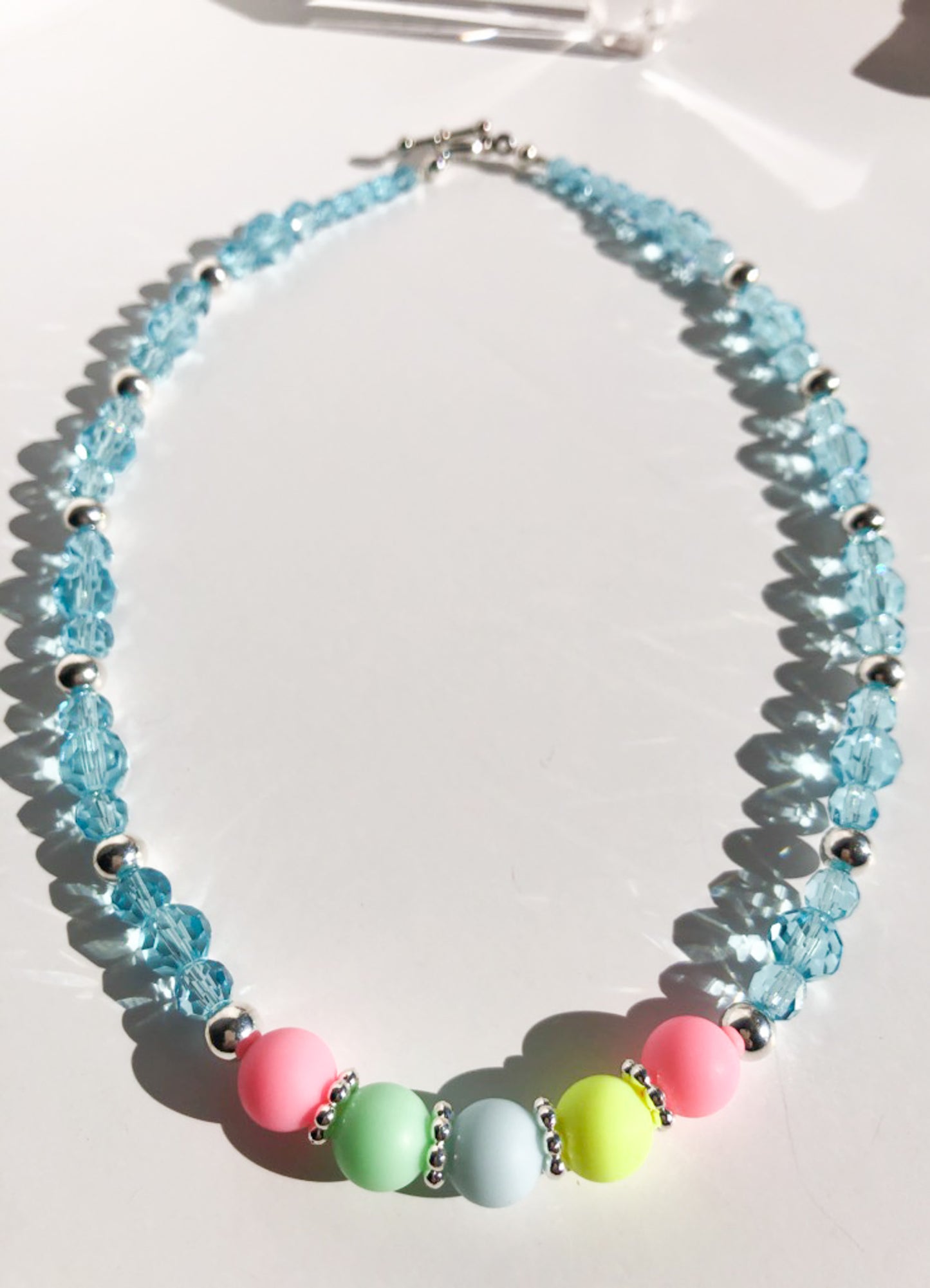 Rainbow Dots Faceted Necklace or Bracelet